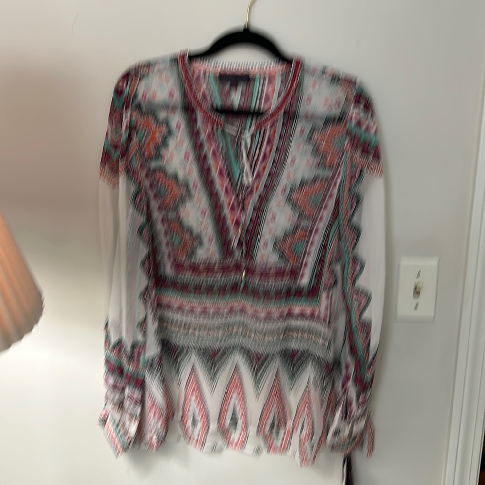 Hale Bob silk multicolored blouse - NWT